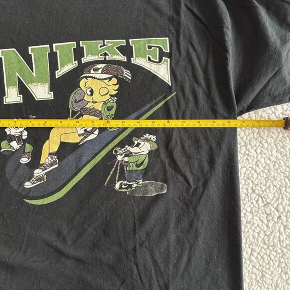 Rare Vintage Betty Boop Nike Logo T-Shirt Rap Hip Hop Cartoon Large - Picture 2 of 5
